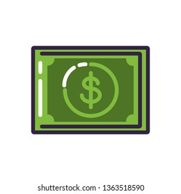 bill dollar isolated icon