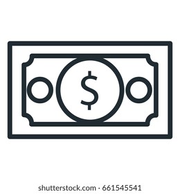 bill dollar isolated icon