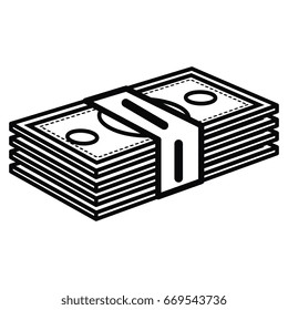 bill dollar isolated icon