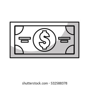 bill dollar isolated icon vector illustration design