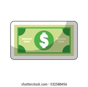 bill dollar isolated icon vector illustration design