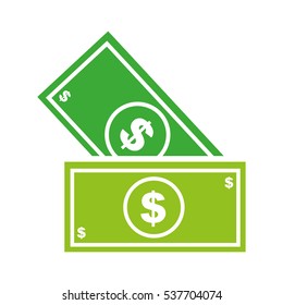 bill dollar isolated icon vector illustration design