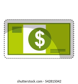 bill dollar isolated icon vector illustration design