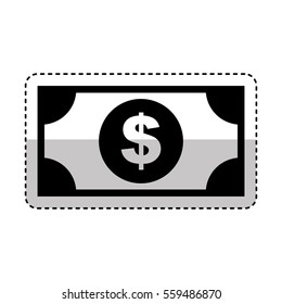 bill dollar isolated icon vector illustration design
