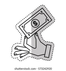 bill dollar isolated icon vector illustration design