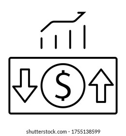 bill dollar money with arrows icon