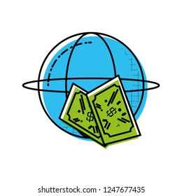 bill dollar money with sphere