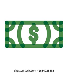 bill dollar multiply line style icon vector illustration design