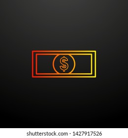 bill of the dollar nolan icon. Elements of mobile banking set. Simple icon for websites, web design, mobile app, info graphics