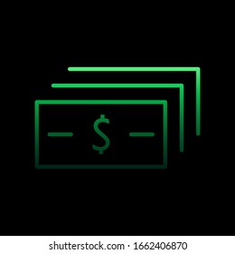 Bill dollar nolan icon. Simple thin line, outline vector of e-commerce icons for ui and ux, website or mobile application