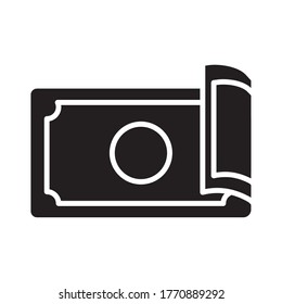 bill dollar silhouette style icon vector illustration design