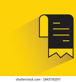 bill drop shadow on yellow background