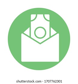 Briefwechsel im Briefblock Stil Symbol Vektorgrafik Design