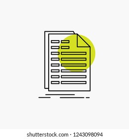 Bill, excel, file, invoice, statement Line Icon