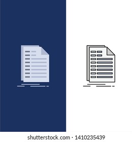 Bill, excel, file, invoice, statement Flat Color Icon Vector