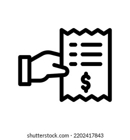 bill finance line icon illustration vector graphic