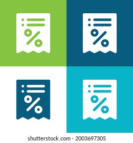 Bill Flat four color minimal icon set