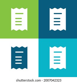 Bill Flat four color minimal icon set