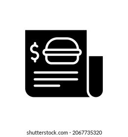bill food icon illustration vector graphic