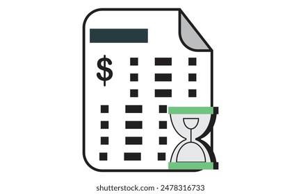 Bill free icon. linear report like paperwork logo. stroke flat style trend modern assess or paycheck logotype graphic design on white background. concept of tax free or legal doc standard and tick or 