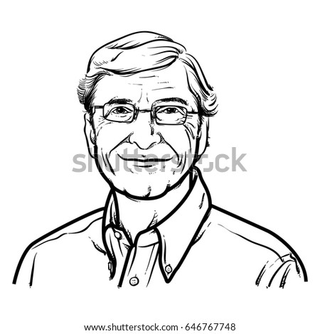 Download Bill Gates Hand Drawing Outline Bill Stock Vector (Royalty Free) 646767748 - Shutterstock