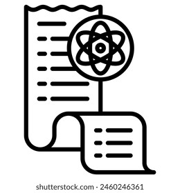 Ilustración vectorial de la línea de íconos Bill Genius
