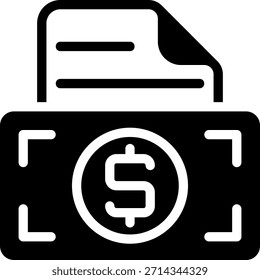 Rechnung Glyphe Symbol Illustration Vektor