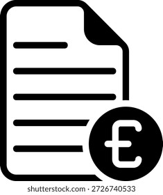 Rechnung Glyphe Symbol Illustration Vektor