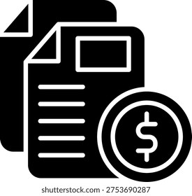 Bill Glyph Icon Vector Design