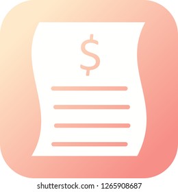 Bill glyph round corner multi color gradient BG