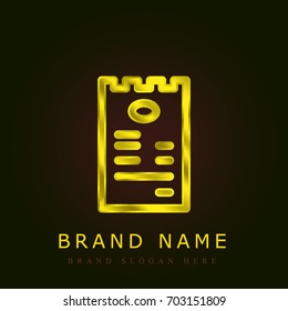 Bill golden metallic logo