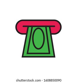 bill in hole machine icon vector illustration design