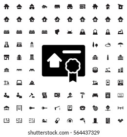 bill of house sell icon illustration isolated vector sign symbol