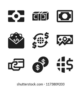 bill icon. 9 bill vector icons set. transaction, pay and dollar icons for web and design about bill theme