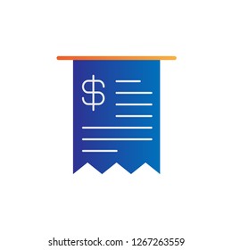 bill icon design with creative modern concept and simple logo trendy shape style design vector eps 10