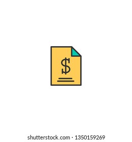Bill icon design. Marketing icon vector illustration