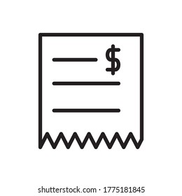 Bill Icon Design Vector Template