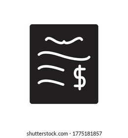 Bill Icon Design Vector Template