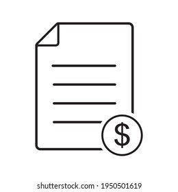 bill icon design vector template illustration on white background. 