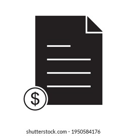 bill icon design vector template illustration on white background. 