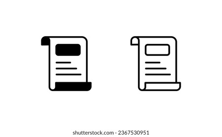 Bill icon design with white background stock illustration