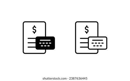 Bill-Icon-Design mit weißer Hintergrund-Stockgrafik