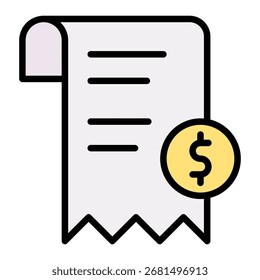 Elemento de icono de factura para diseño