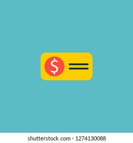 Bill icon flat element. Vector illustration of bill icon flat isolated on clean background for your web mobile app logo design.