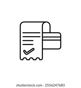 bill icon Flat symbol set outline