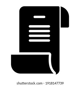 Bill icon glyph style, you can use for commercial
