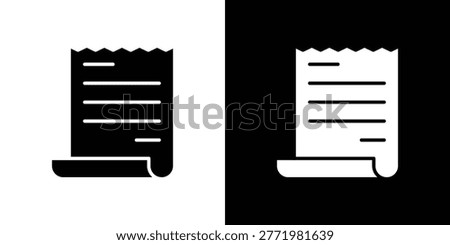 Bill icon glyph vector Illustration