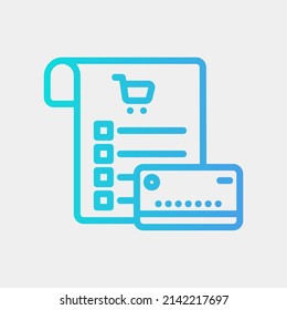 Bill icon in gradient style about black friday, use for website mobile app presentation