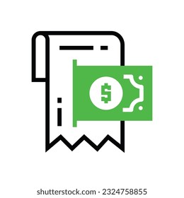 Diseño de ilustración de icono de factura. Diseño de vectores