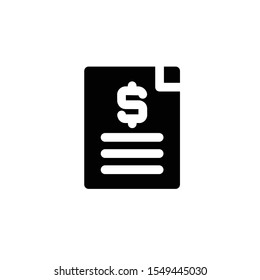 Bill Icon. Invoice Logo. E-Commerce Symbol.